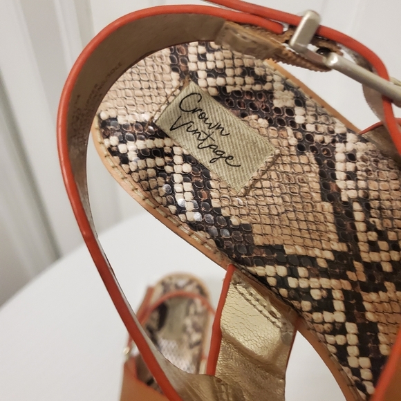 EC Crown Vintage Aaliya Brown Leather Sandals Size 9, Casual - Picture 14 of 15